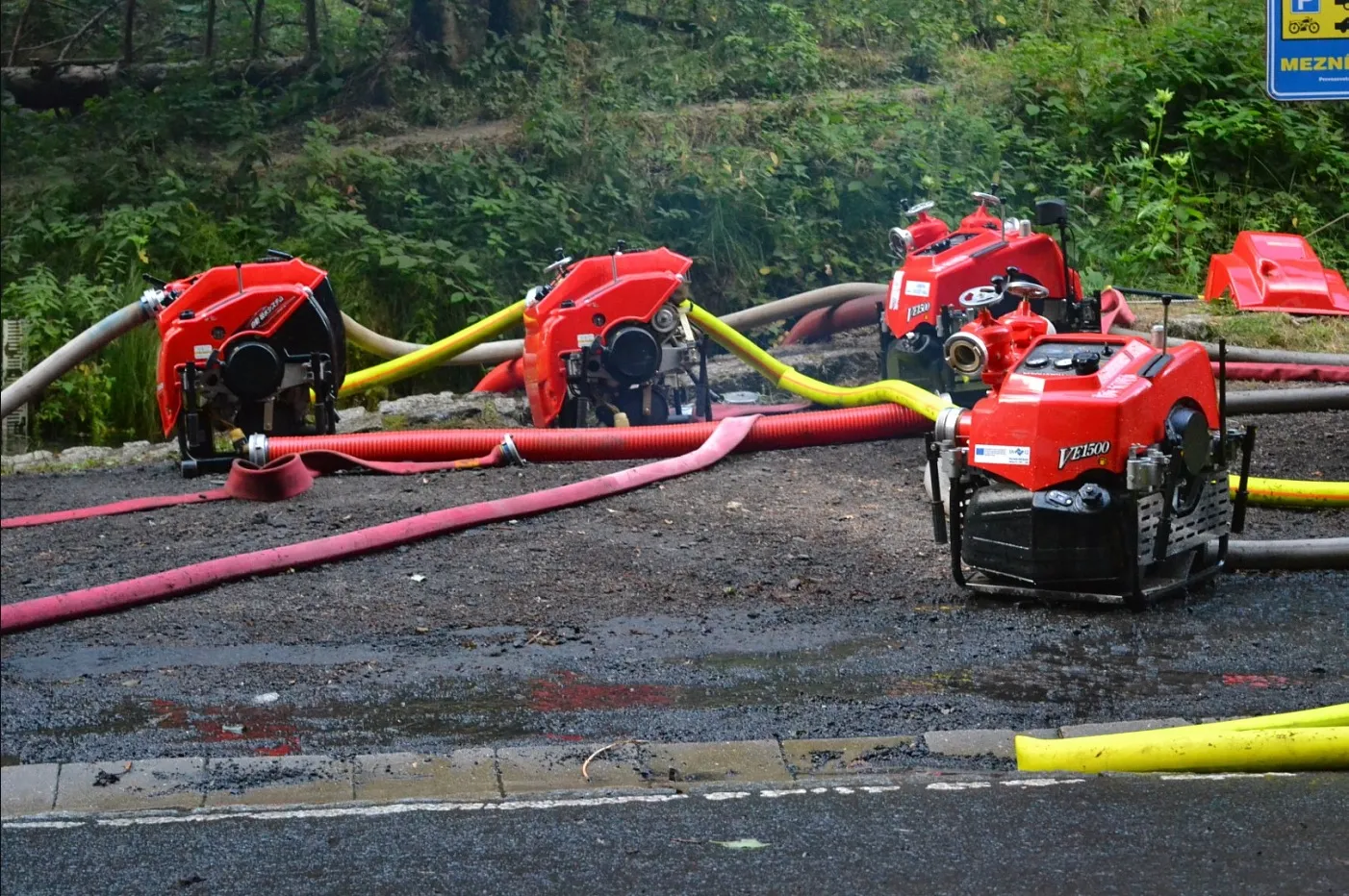 Nasazení Tohatsu VE1500 při požáru Hřensko 2022